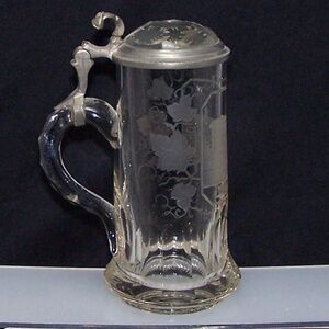 VTG - Crystal "German" Beer Stein with Crystal Lid
